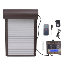 Automatic Chicken Coop Door with Light Sensing and Timer, 3 in 1 Remote Control for Livestock Farm, 100-240V, Brown, EU Plug 100-240V