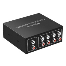 Switcher audio bidirezionale a 4 porte con interruttore rotativo audio.