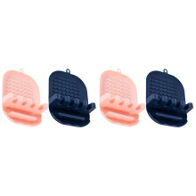 4Pcs Thick Plastic Dish Drying Rack for Storage with Multi-Slot Holder