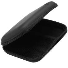 Custodia protettiva antiurto con cerniera per hard disk portatili da 2,5 pollici, colore nero.