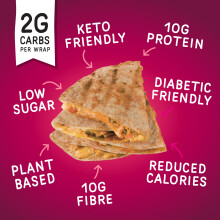 Fit bakes 2g Carbs Wholegrain Keto Wraps 10g Protein 6x40g Tortillas L