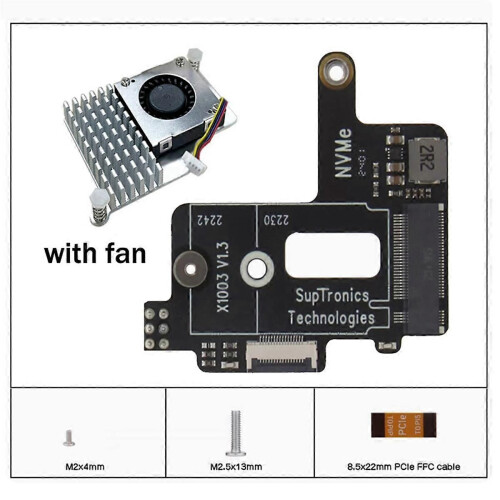 Πλακέτα επέκτασης X1003 PCIE με ανεμιστήρα για πλακέτα επέκτασης 1