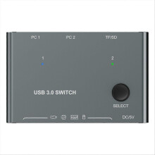 -KM234T Condizionatore USB 3.0 a 2 ingressi e 4 uscite per la condivisione di stampanti.