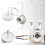 ZHIQIN 2 Pack E27 Pendant Light Ceiling Rose Set With 1M Cable - Modern White Fitting for Ceiling Pendant Lights 3