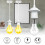 ZHIQIN 2 Pack E27 Pendant Light Ceiling Rose Set With 1M Cable - Modern White Fitting for Ceiling Pendant Lights 4
