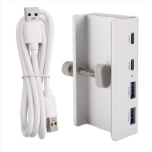 USB 3.0 Hub Aluminum Clip-on TypeC Hub Desktop Splitter compatible for Laptops