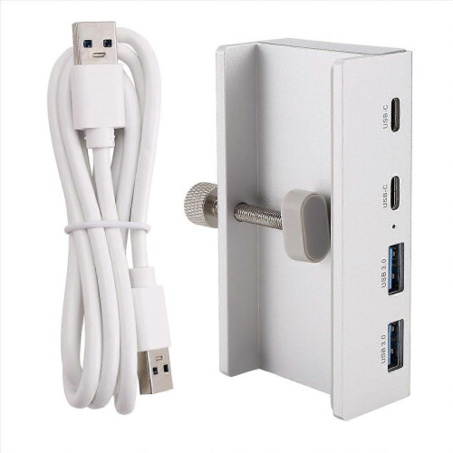 USB 3.0 Hub Aluminum Clip-on TypeC Hub Desktop Splitter compatible for Laptops
