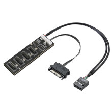 9Pin USB Header Splitter with Power Cable, Internal USB Hub Extension USB 2.0 Splitter Connector for