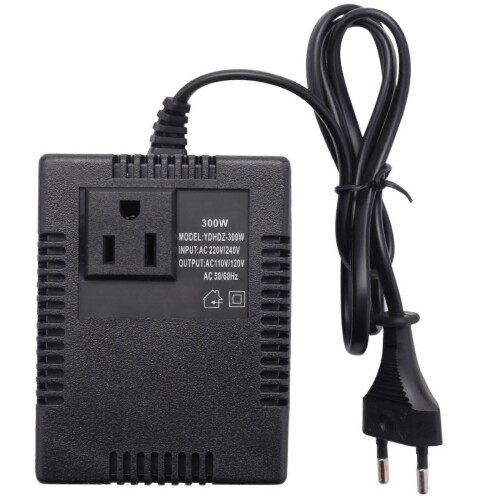 Μετατροπέας τάσης ταξιδιού AC 300W 220/240V σε 110/120V, συμβατός με μετατροπέα EU Plug