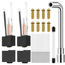 Anycubic Kobra 3 Hotend-Kit, Hotend-Kit kompatibel mit 3D-Druckern mit 0,4 mm Messingdüsen, Düsenschlüssel,
