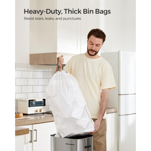 Songmics SONGMICS Drawstring Bin Liners 30L Bin Liners Code 30A Customized 2 Rolls 9 1