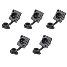 3 Pole Holder 3 Pole Waterproof Male & Female Microphone Audio Plug,D