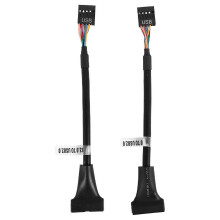 2 Pcs USB 3.0 Header To USB 2.0,USB 3.0 To USB 2.0 Motherboard Adapter Cable,19 Pin USB3.0 Male To 9 Pin USB2.0 Female