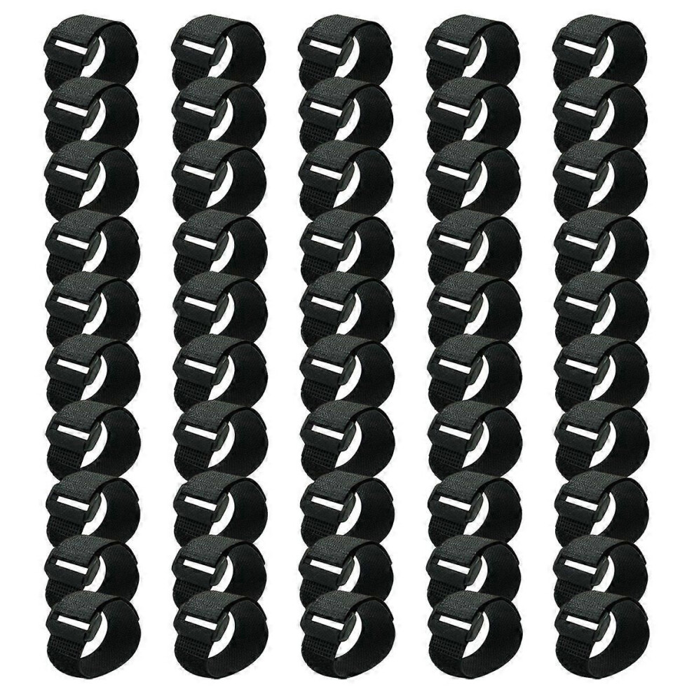50Pcs Reusable Fastening Cable Straps, Hook And Loop Cable Tie Down Straps 9152359562485