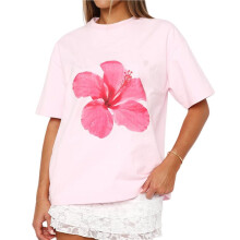 Women Oversized Graphic T Shirt Y2k Short Sleeve Crew Neck Drop Shoulder Loose Fit Tees Summer Preppy Aesthetic S