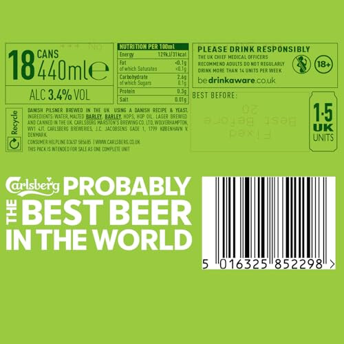 Carlsberg Pilsner 18 x 440ml Pack of 3 1