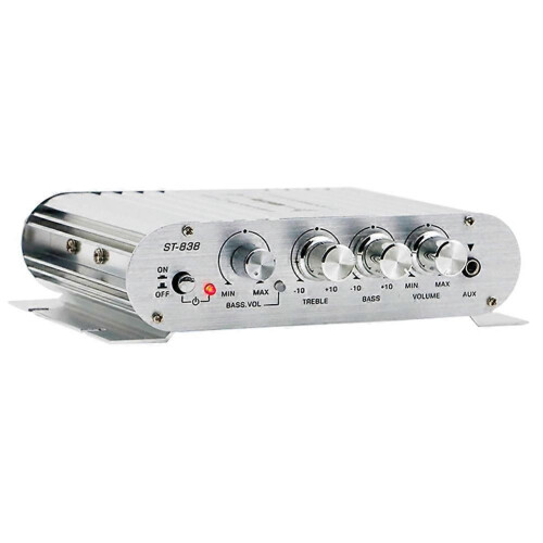 LDZS Ασημί Ενισχυτής Bluetooth Αυτοκινήτου HiFi Οικιακός Ήχος Πο