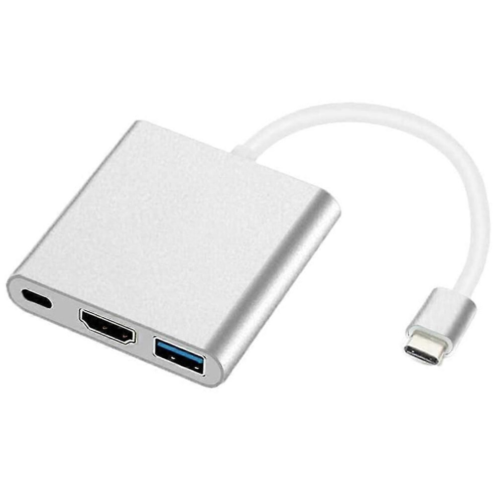 Usb C To Hdmi Adapter, 3 In 1 Multiport Usb Type C To 4K Hdmi, Usb3.0 And Usb C Power Delivery Port Converter Compatible 9152359562041