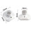E27 Screw Light Bulb Socket Holder, ES Lamp Holder Base, Edison Screw E27 Wall Socket, Ceiling Light Fitting, AC 220-250V, White, 2pcs 3
