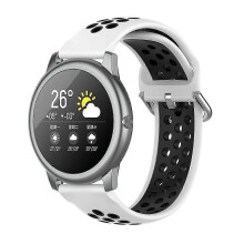 Haylou Solar LS05 22 mm kaksisävyinen silikonikelloranneke - valkoinen ja musta