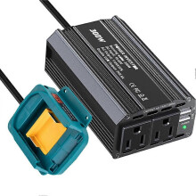 300W Car Power Inverter for Makita 18V Li-Ion Battery Outdoor Inverter AC110V/DC20V Power Station Generator