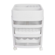 Makeup Organizers Large Capacity Layered Translucent Pulley Design Easily Clean Cosmetic Storage for Bathroom Vanity