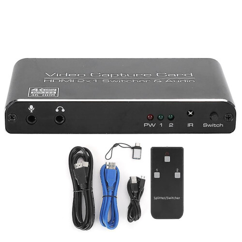 Κάρτα λήψης βίντεο 4K HDMI σε USB 3.0 Dongle 2 x 1 διακόπτης για ζω