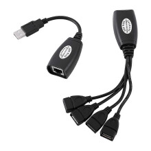 4-Port-USB-2.0-zu-RJ45-Hub-Ethernet-Verlängerungskabel