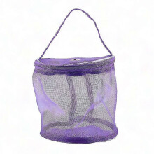Cylindrical Mesh Yarn Organizer - Portable Storage Bag for Wool and Crafting Supplies