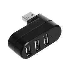 3-Port-USB-2.0-Hub, USB-Port-Splitter, USB-2.0-Expander, 90-180 Grad drehbar, für Laptop/PC/Tisch