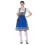 Abito Dirndl da donna, completo di 3 pezzi, abito midi e grembiule in pizzo, ideale per feste della 1