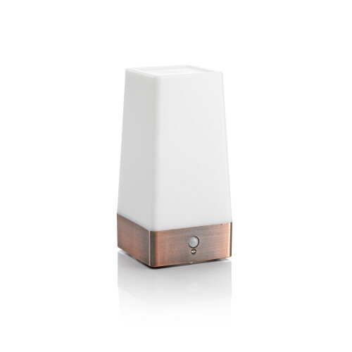 Auraglow Wireless PIR Motion Sensor Table Lamp Super Bright LED Battery Powered Hallway Night Light - Square - 1 Pack 1