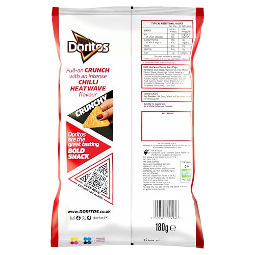Doritos Chilli Heatwave Tortilla Chips Sharing Bag Crisps 180g 1
