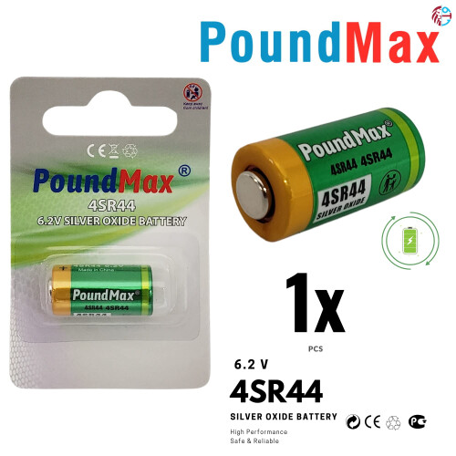 4SR44,PX28,544,4LR44 6.2V PoundMax Silver Oxide Battery 1