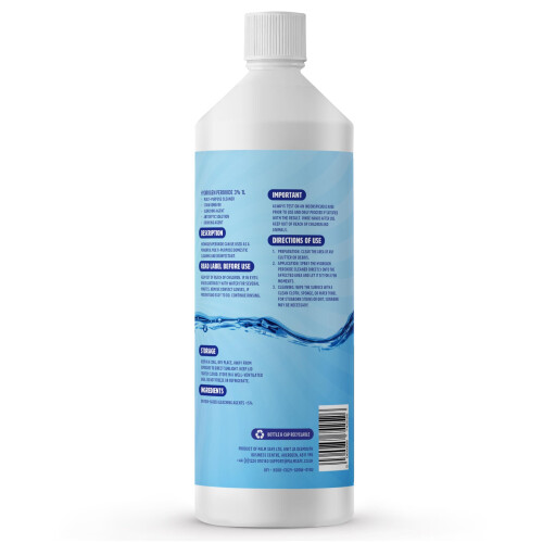 Pure Safe Hydrogen Peroxide 3 Solution 1 ltr – MultiPurpose Household Clean 1