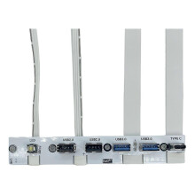 USB 3.0 Frontpanel-Hub mit 2 USB 3.0-Anschlüssen, 2 USB 2.0-Anschlüssen, 1 USB-C-Anschluss (20 Gbit/s)