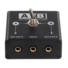 Commutatore audio da 3,5 mm 2 ingressi 1 uscita o 1 ingresso 2 uscite Selettore audio 2-1 compatibile