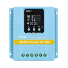 Ελεγκτής ηλιακής φόρτισης MPPT 12V 24V 36V 48V Αυτόματη αναγνώριση 80A