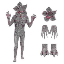 Demogorgon Kostym Halloween Fest Läskig Cosplay Blommonster Jumpsuit Set för Barn Vuxna