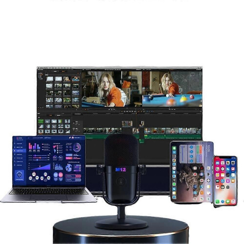 Μικρόφωνο συμπυκνωτή USB για παιχνίδια με φωτισμό/κουμπιά 1