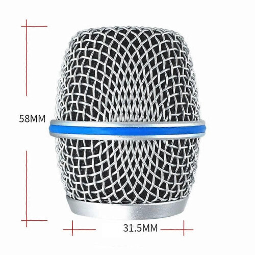 Microphone Replacement Head Steel Mesh Handheld Microphone Grill Mesh Head compatible for Beta87A 1