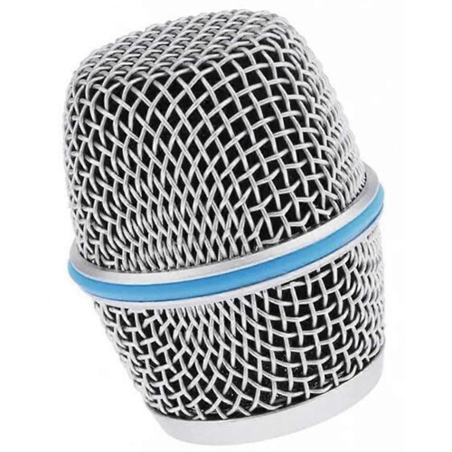 Microphone Replacement Head Steel Mesh Handheld Microphone Grill Mesh Head compatible for Beta87A 2