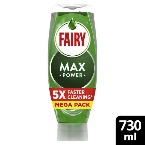 Fairy Fairy Max Power Washing Up Liquid 730ML Easy and Effortless Cleaning E