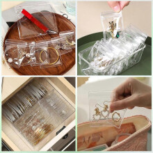 PVC Klar Smycken Anti Oxidation Dragkedja Påse Antitarnish Plastpåsar