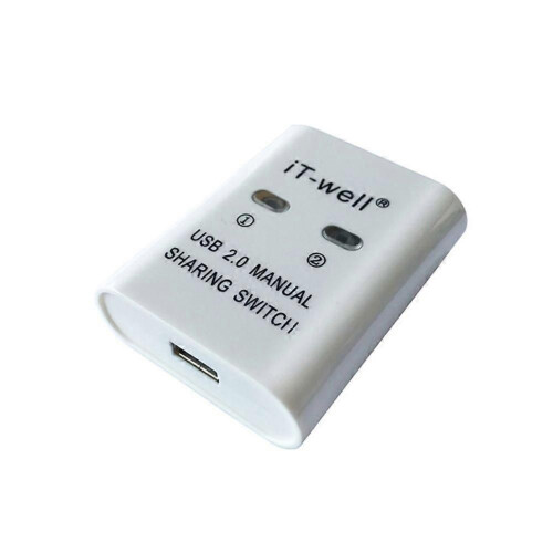 IT-Well USB Printer Switch HUB 2 Θυρών Printing Switcher Box 2 Είσοδος 1 Έξοδος Δ