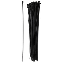 100 x Thin Black Cable Tidy Ties Zip Ties Cord Strap Wrap 200mm x 3mm