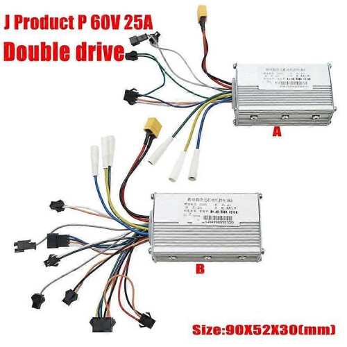 Electric Scooter Dual Drive Controller JP 48V 52V 60V 25A 50A Brushless Controller AB Front Rear Dri 2