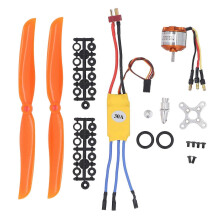 Moteur brushless A2212 1400 kV, ESC 30 A, hélice 8060 et jeu de vis pour quadricoptère RC