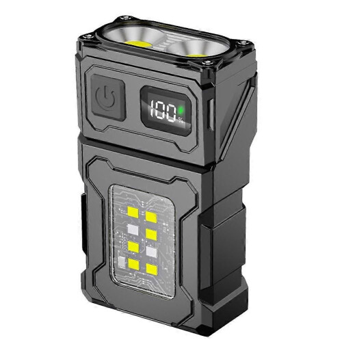 COB Rechargeable Work Light, Mini Outdoor Flashlight Camping Light, Running Light, Riding Light and Signal Light