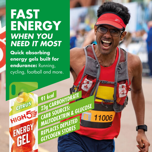 HIGH5 Running Gels  Carbohydrate Supplements for Quick Energy Release  Natu 1
